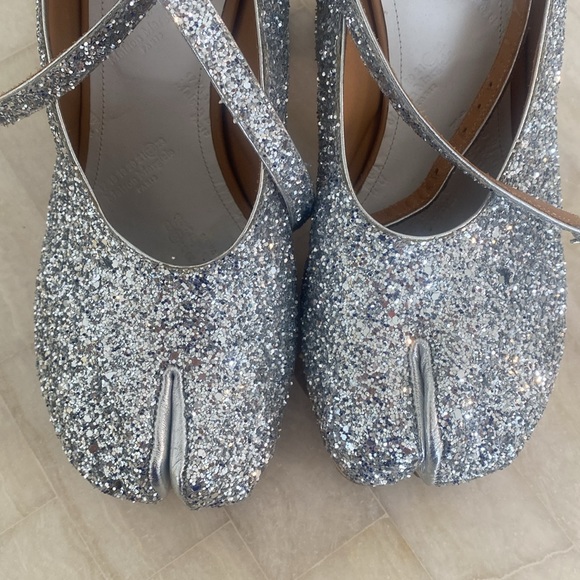 Mason Margeiela Paris split toe, crushed crystal smashed, thick round heel , 39 - Picture 3 of 16